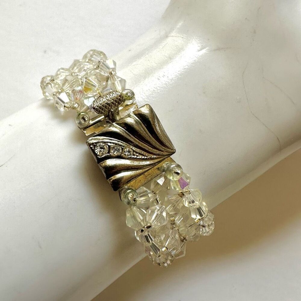 Crystal beaded vintage bracelet